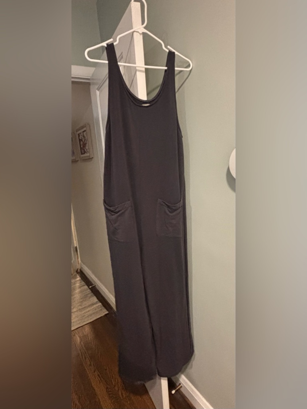 Madewell Charcoal Gray Sleeveless Pocket Jumpsuit